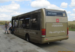 The shuttle bus from the visitor center to the monument.