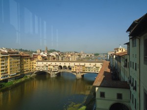 The Ponte Vecchio as seen from the Uffizi.