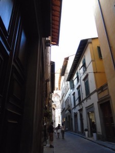 Narrow Florentine street near the cathedral.